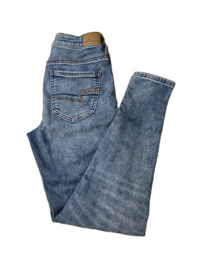 American Eagle Hi-Rise Jegging Jeans Women’s 6 Short Super Stretch Blue Denim